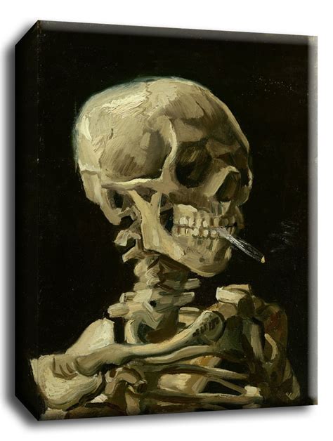 Skull Of A Skeleton With Burning Cigarette - "Vincent Van Gogh Still ...