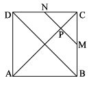 In the square ABCD with side AB =2, two points M and N are on the ...