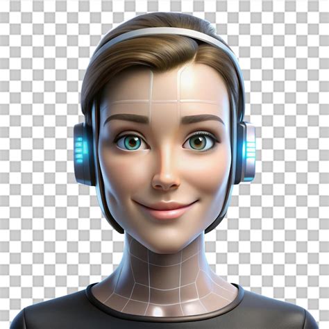 Friendly ai assistant with digital face animations | Premium AI ...