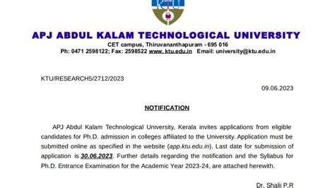 M.Tech Not Mandatory: Ph.D After B.Tech in KTU | KTU Students ...
