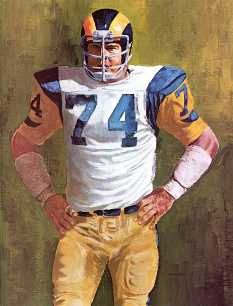 Merlin Olsen, Los Angeles Rams Defensive Tackle. Portrait by David Boss ...