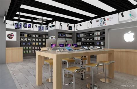 苹果手机专卖店设计案例-杭州众策装饰装修公司