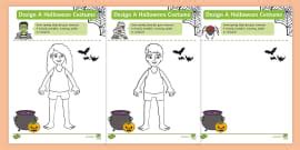Halloween Costumes Worksheet (teacher made) - Twinkl