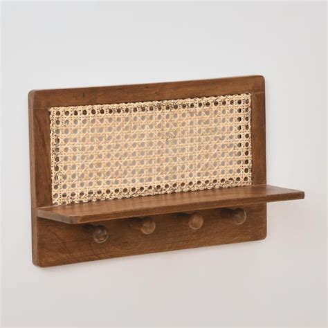 Buy Cane Connection Mango Wood Key Shelf - Brown from Home Centre at ...