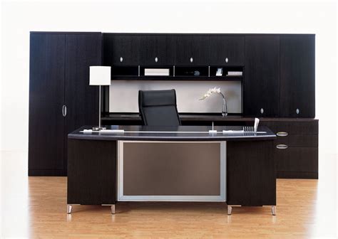 black executive office desk