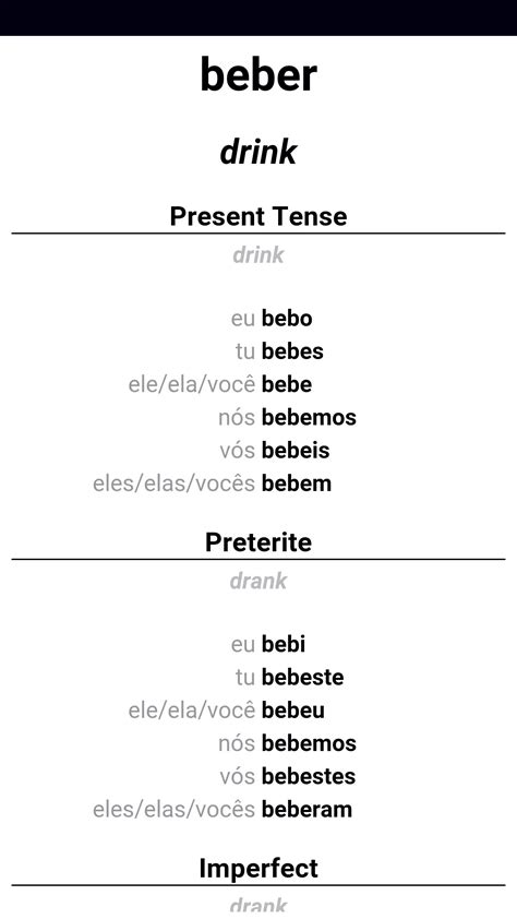 Beber Conjugation