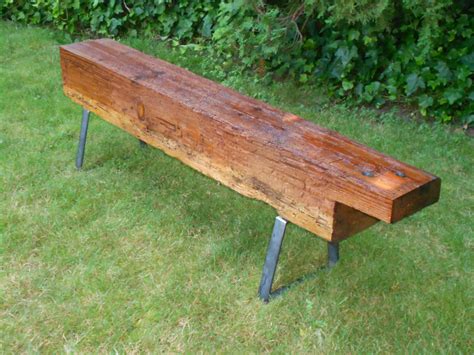 Vintage Wood Benches with Steel Bench Legs – Modern Legs