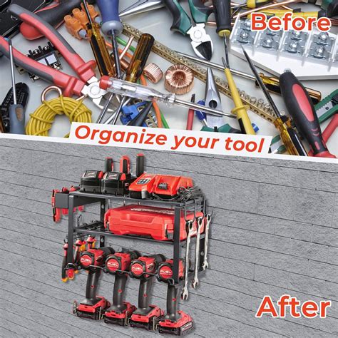 Buy TreeLen Power Tool Organizer Wall Mount, Power Tool Holder 3 Layers ...
