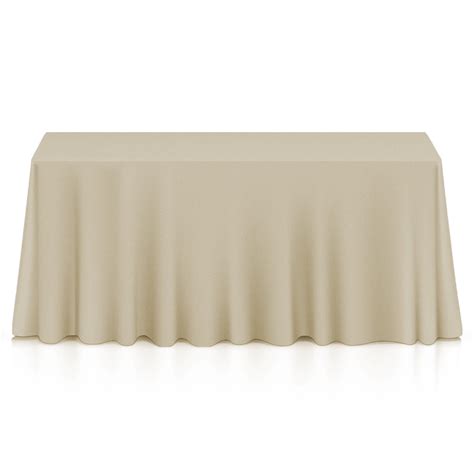 Lann's Linens Polyester Tablecloth - 90" x 156" Rectangular - Beige ...