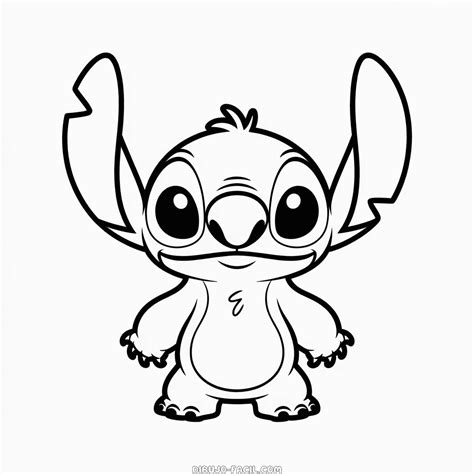 Dibujo Fácil de Stitch Rosa | Dibujo Facil