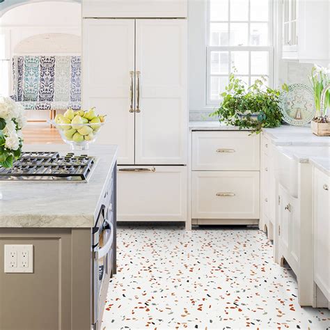 Confetti Terrazzo Peel and Stick Vinyl Floor Tile Sticker – Commomy