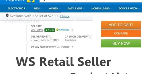 Flipkart WS Retail Seller Products Sorted List at different Price Ranges