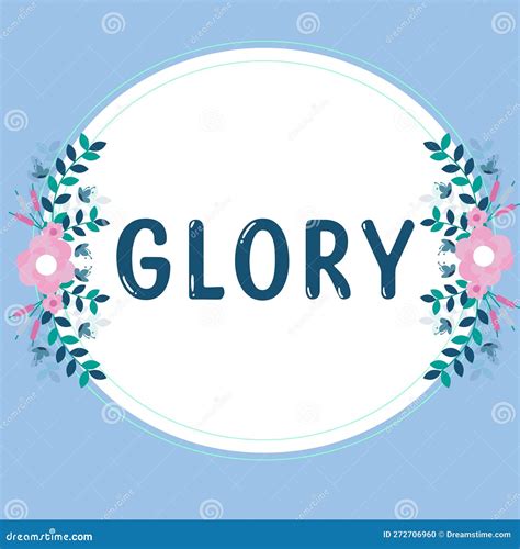 Conceptual Caption Glory. Business Concept High Renown or Honor Won by ...