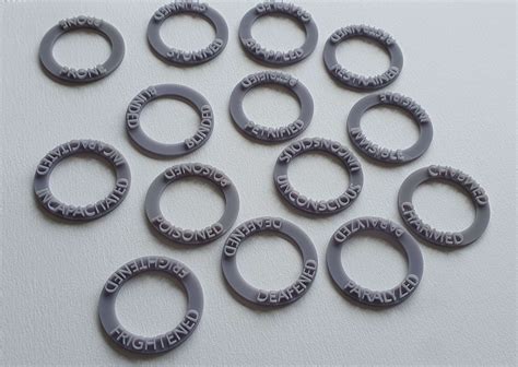 3D file Dnd 5E Condition Indicator Rings 🐉・3D printer model to download ...