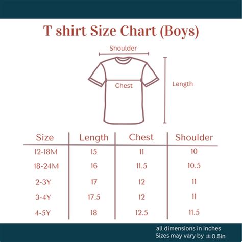 Size Chart – Peekaaboo Kids