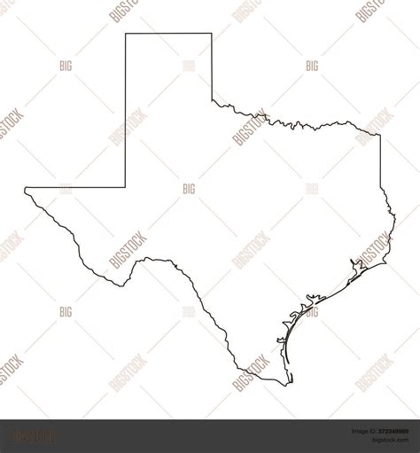 Texas Tx State Map Vector & Photo (Free Trial) | Bigstock
