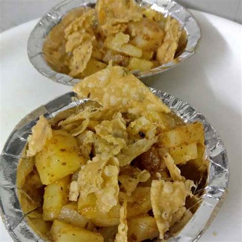Chur mur....a perfect snack made with left over papdi (pani puri wAli ...