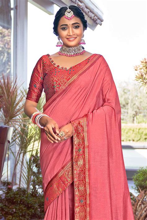 Buy Punch Pink South Silk Saree 59572 Online | Karagiri