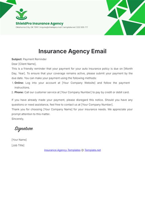 Free Insurance Agency Email Template - Edit Online & Download | Template.net