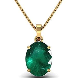 AANU GEMS 3.00 Carat Certified Natural Emerald Panna Pendant/Locket ...