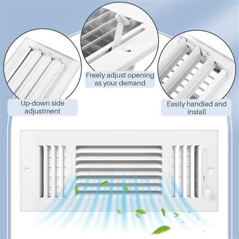 Snapklik.com : Datanly 6 Pcs Air Ceiling Vent Covers 3 Way Sidewall ...