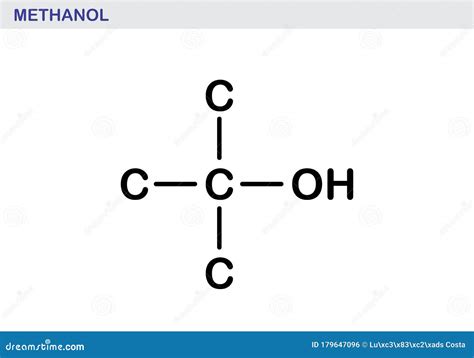 Methanol Molecule Illustration Stock Illustration - Illustration of ...