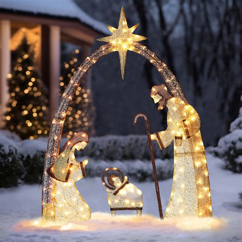 Lighted Outdoor Nativity Scene Christmas Lights For Sale Lighted