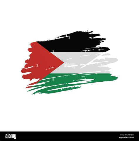 Palestine flag - nation vector country flag trextured in grunge scratchy brush stroke Stock ...