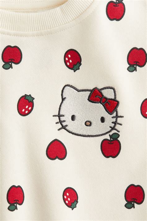 Printed sweatshirt - White/Hello Kitty - Kids | H&M IN