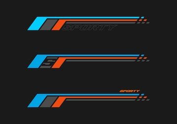 Stripes design for custom car | Premium Vector