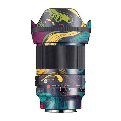 Psychedelic Color Swirl Sigma 35mm F/1.4 DG DN Art Camera Lens Skin