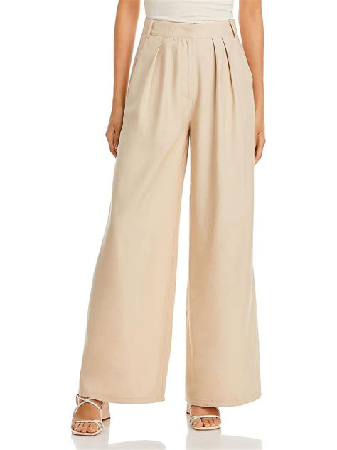 Aqua Womens High Rise Double Pleat Wide Leg Pants - Walmart.com