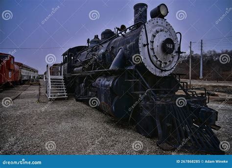 Vintage Steam Train Along the Tracks at the Atchison Rail Museum in ...
