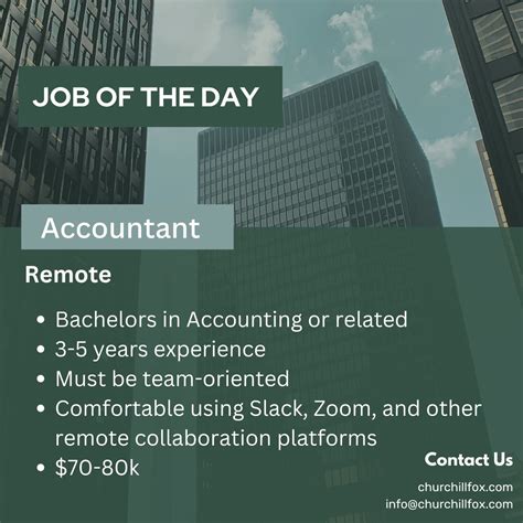 Our Job of the Day is a REMOTE Accountant role! (Dallas area preferred ...