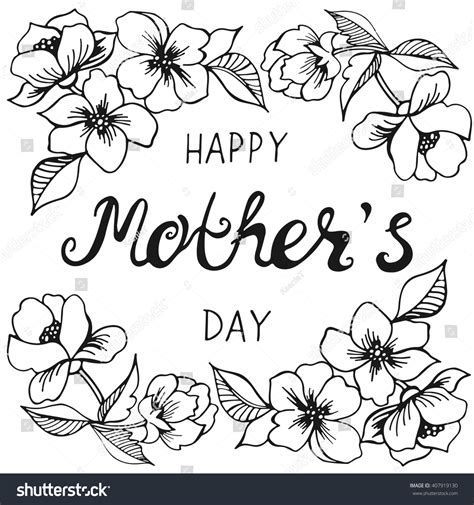 Mothers Day Flowers Drawings