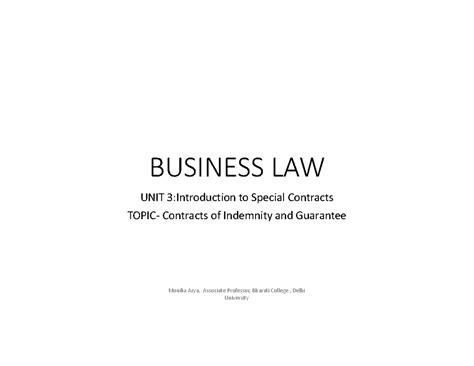 IM-9992-BC - Hi I am a lawyer - BUSINESS LAW UNIT 3:Introduction to ...