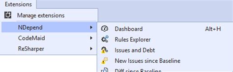 Image result for Visual Studio Menu