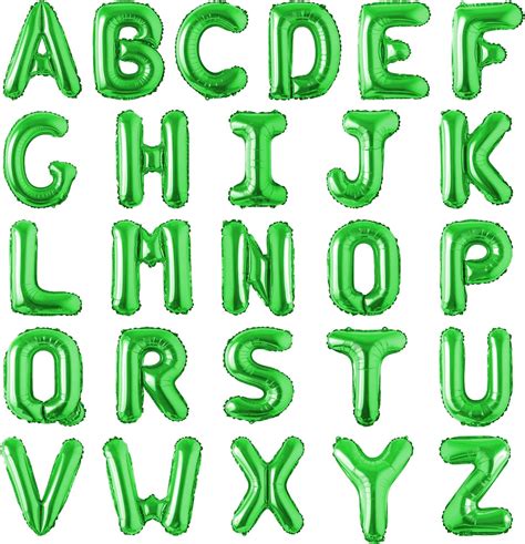Amazon.com: Letter Balloons 16 Inch Mylar Foil Alphabet Letter A-Z ...