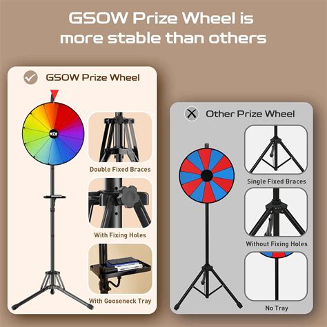 GSOW 16” Color Prize Wheel, 12 Slots Spinning Wheel India | Ubuy