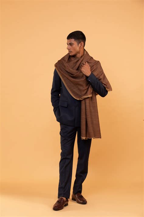 Brown Pure Wool Shawl for Men – modarta