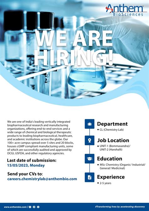 Anthem Biosciences Private Limited on LinkedIn: #we #jobalert #careers ...