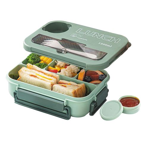 Buy ACEBON Versatile 4-Compartment Bento Box, 1300ml Lunch Box for ...