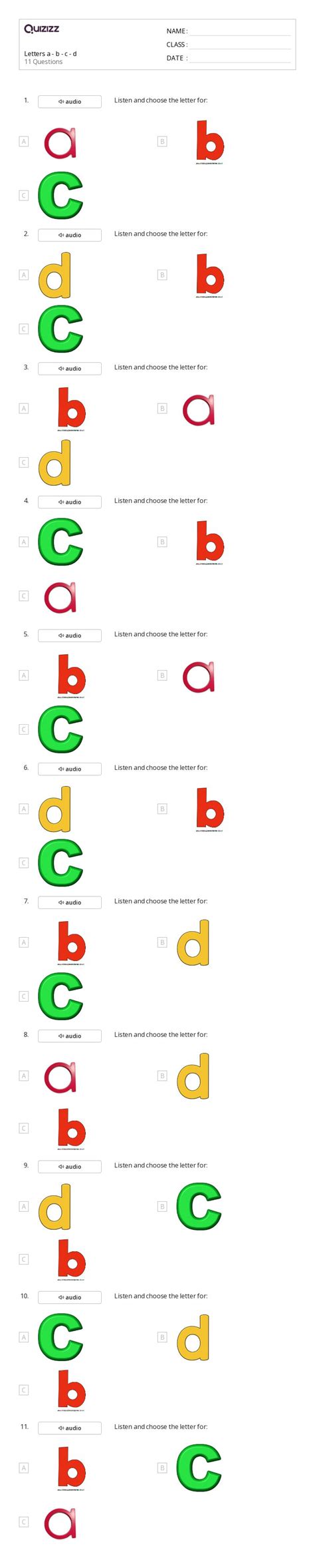 50+ The Letter D worksheets for 1st Class on Quizizz | Free & Printable