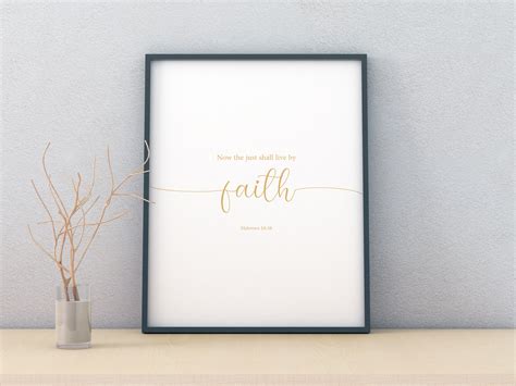 Faith Bible Verse, Hebrews 10:38, Christian wall decor By MadeToMoveArt ...