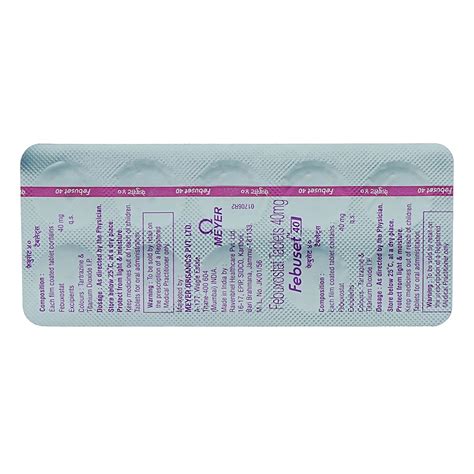 Buy Febuset 40 Tablet online | Uses, Side Effects, Price and ...