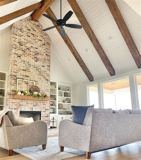 31 White Vaulted Ceilings with Wood Beams to Add Character | Beams ...
