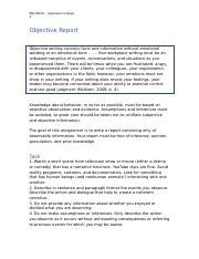 Image result for Objective Analysis Report