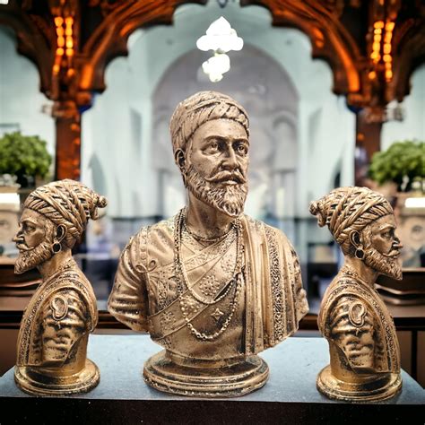 Buy SkyKey Chhatrapati Shivaji Maharaj Sculpture - 5 INCH, Antique Gold ...