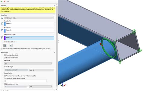 SolidWorks Simulation Weldments 的图像结果