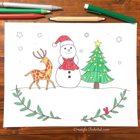 Christmas Card Drawing Ideas 55 Best Handmade Christmas Card Ideas